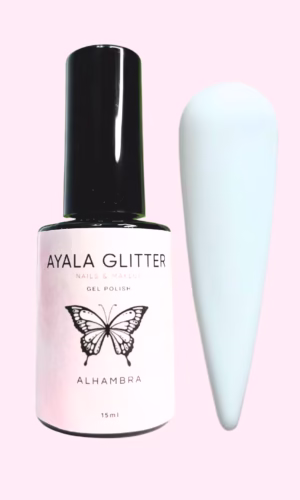 Esmalte permanente milky blanco Alhambra Ayala Glitter