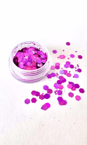 Glitter fucsia Pinky Mix para uñas