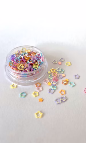 Glitter Star Fantasy con estrellas multicolor