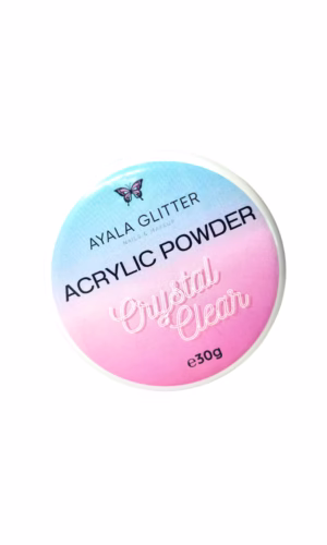 Polvo acrílico Crystal Clear transparente para uñas