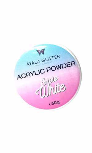 Polvo acrílico SNOW WHITE blanco puro para uñas