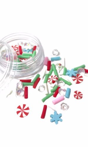 Christmas Mix de decoración para uñas con detalles festivos