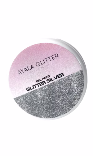 Color Gel profesional SILVER GLITTER HEMA free para uñas